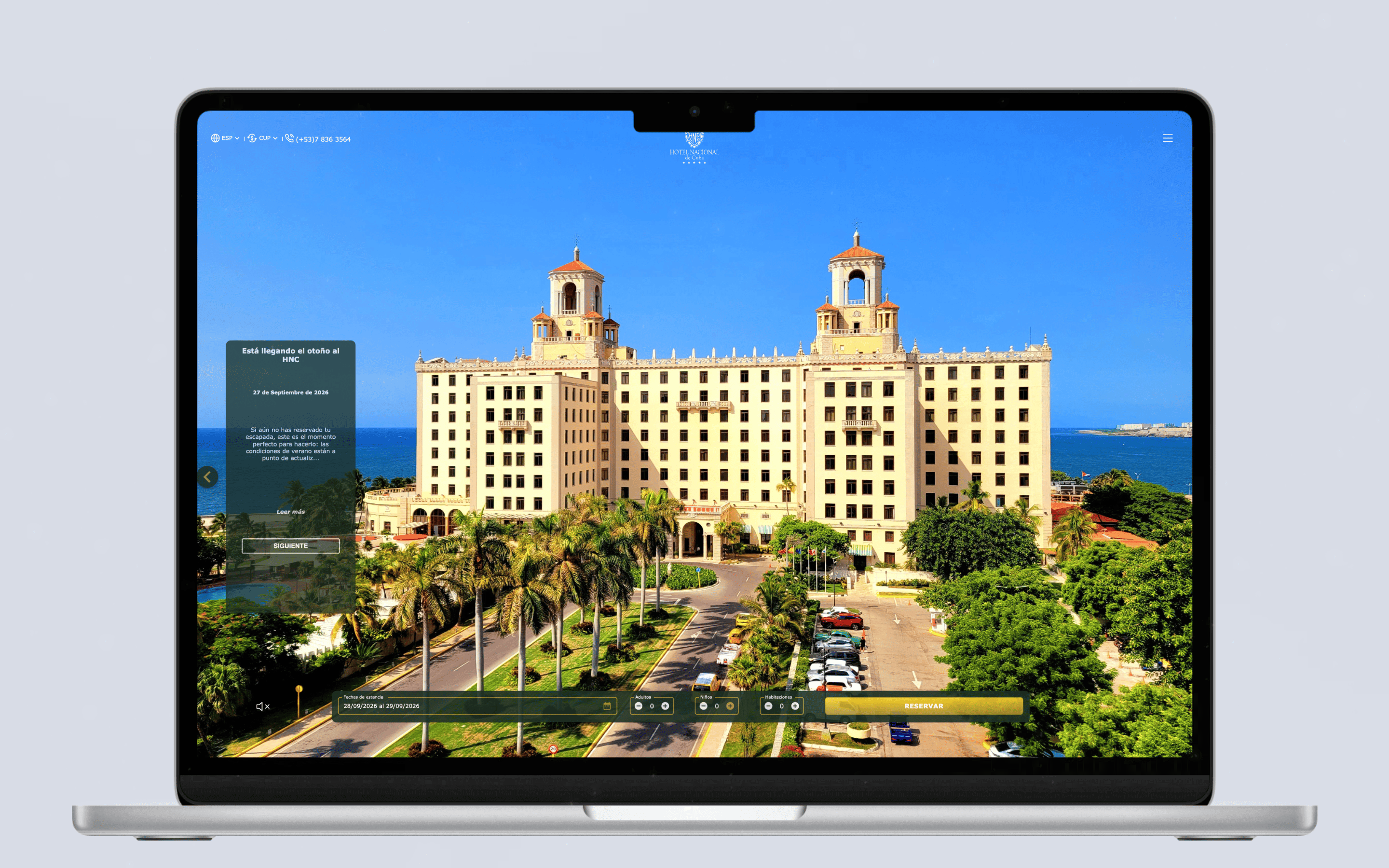 Sitio web Hotel Nacional de Cuba